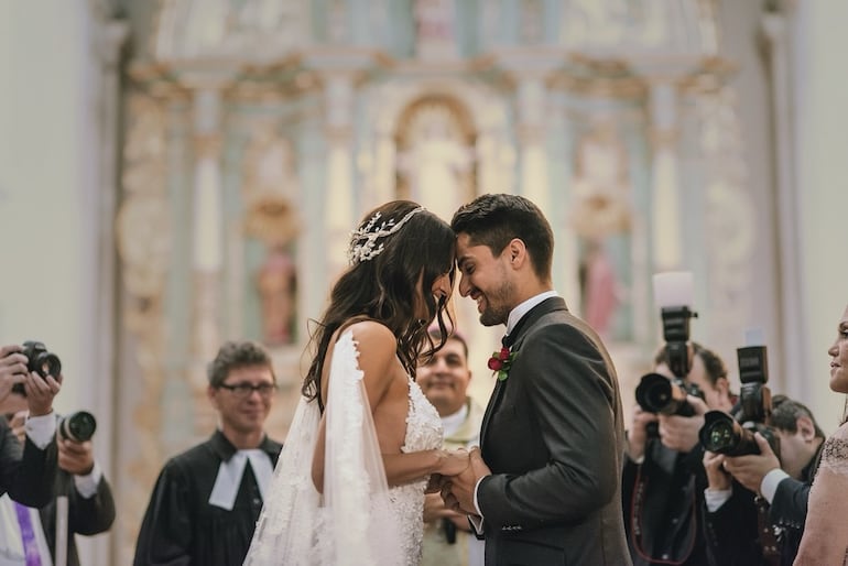 Leryn Franco y Rodrigo Galeano dieron el "sí, quiero" hace ya 8 años ante el altar de la Catedral Metropolitana de Asunción. (Instagram/Leryn Franco)