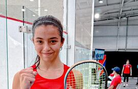 Fiorella Gatti celebra su paso a las semis y la medalla segura.