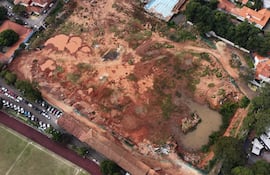 Estado actual del lugar donde se va a construir el nuevo estadio de Olimpia.
