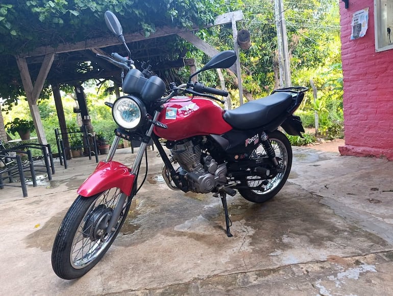 Foto de la motocicleta robada.