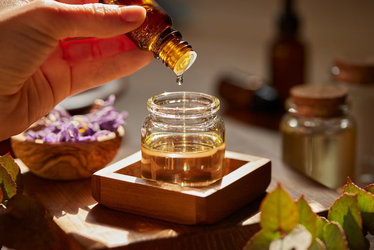 Concepto de aromaterapia.
