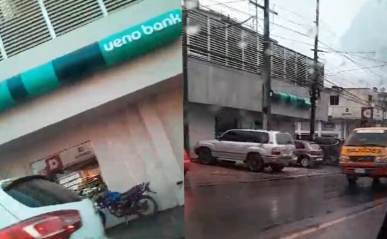Imágenes del local de Ueno Bank que estaría en la mira del PCC.