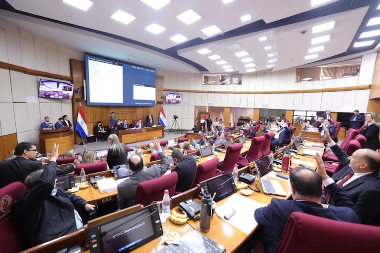 Sesión de la Cámara de Senadores. Foto: Prensa Senado.
