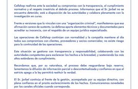 Comunicado a la opinión pública de Cellshop Importados Paraguay.