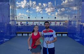 Fiorella y Francesco, los mejores squashistas de nuestro país.