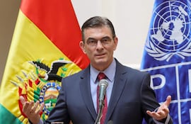 Fotografía cedida por la Presidencia de Bolivia que muestra al mandatario, Rodrigo Paz.
