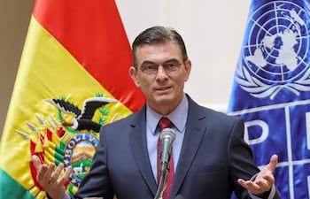 Fotografía cedida por la Presidencia de Bolivia que muestra al mandatario, Rodrigo Paz.