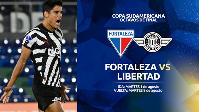 Las fechas de los partidos de ida y vuelta de los octavos de final de la Copa Sudamericana entre Libertad y Fortaleza.
