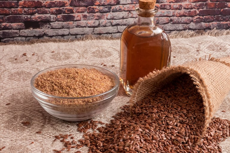Semilla de lino, linaza, aceite de linaza.
