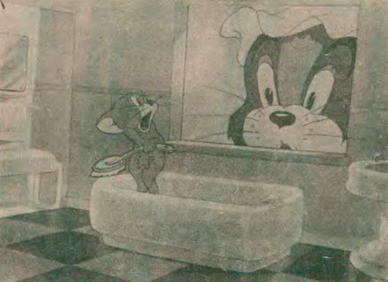 Una escena de Tom y Jerry durante el Festival de 1968 en el Cine Granados.