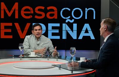 Juan Carlos Baruja en el programa Mesa con Enrique Vargas Peña.