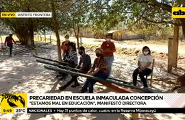 Concepción: alumnos dan clases bajo los árboles o en una iglesia