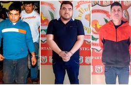 Flaminio Acosta Zarza, alias Flaminio; Milner Amir Brítez Galeano, alias AR15, y Marcos Antonio Núñez González, alias Arcángel, buscados por el asalto múltiple en Santa Rita.