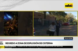 Regreso a la zona de explosión de cisterna