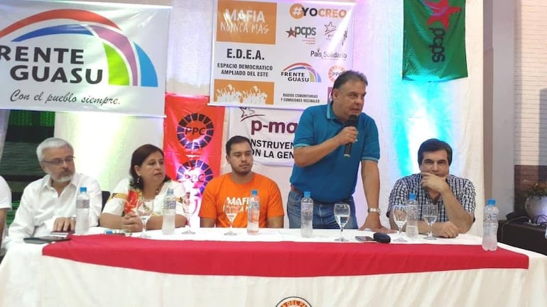 Miguel Prieto con el Frente Guasu en 2020.