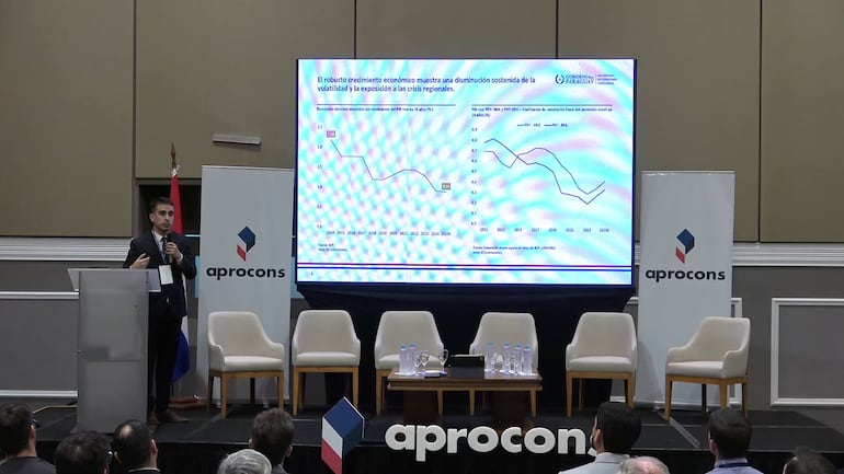 Felipe González Soley, viceministro de Economía, explicó que Paraguay logró disminuir su exposición a las crisis de Argentina y Brasil, consolidando un crecimiento propio y menos volátil.