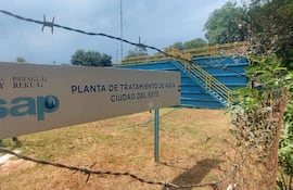 El planta de tratamiento de agua de la Essap en el Lago de la República.