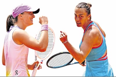 La polaca Iga Swiatek y la bielorrusa Aryna Sabalenka, cara a cara.
