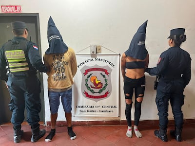 Aprehenden a pareja con machete y cuchillo tras amenaza y robo en Lambaré