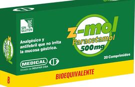 El Z-mol 500 mg es el primer paracetamol bioequivalente del Paraguay, hecho por INDUFAR.