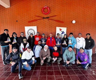 Los mejores, junto a los demás participantes de la Sexta Fecha del Ranking Clase Pampero Paraguay "Regata Stella Maris".