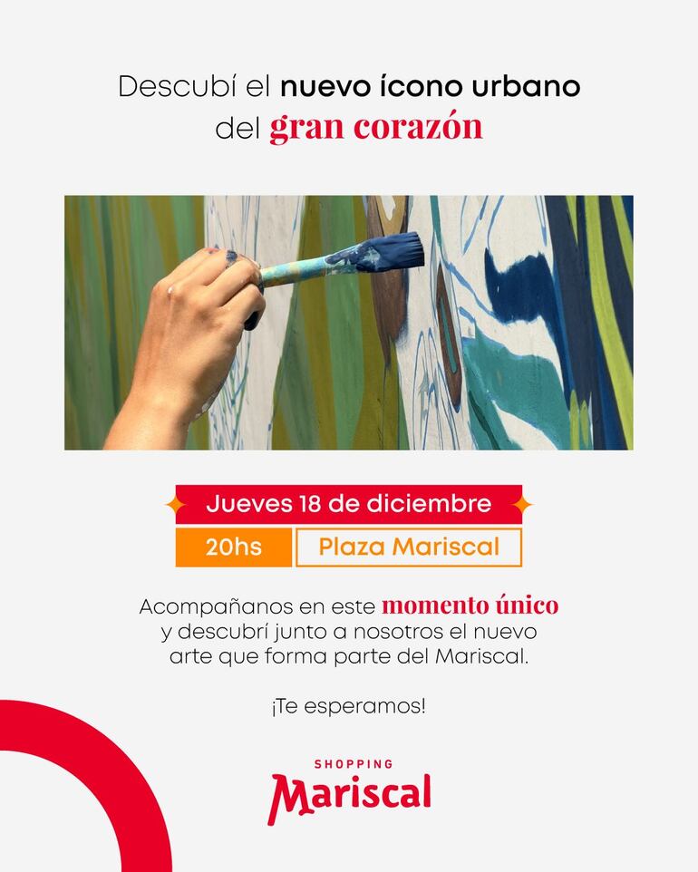 Mañana se va a inaugurar el mural del Shopping Mariscal.