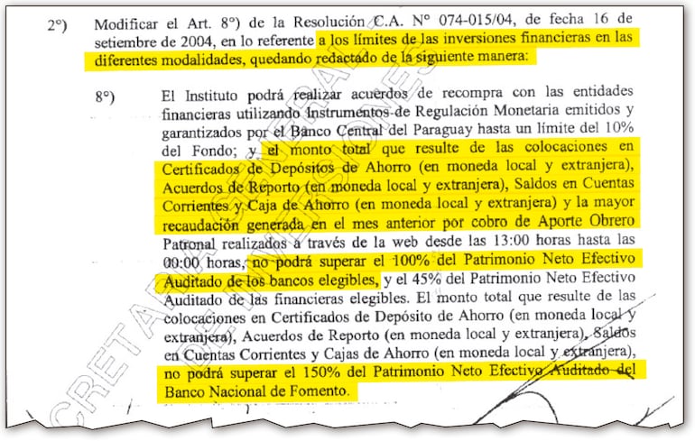 Lo que decía   la resolución del IPS cuando se aprobó el Datatec.