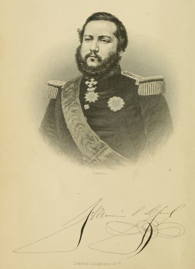 Retrato de Francisco Solano López en The War in Paraguay (1869), de George Thompson.