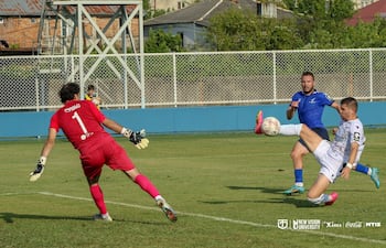 El gol de Maurito Caballero para el Torpedo Kutaisi en la Liga de Georgia.