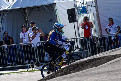 La pedalista Alice Villalba Hanh, del Team Py, puso mucho empeño en BMX Race.