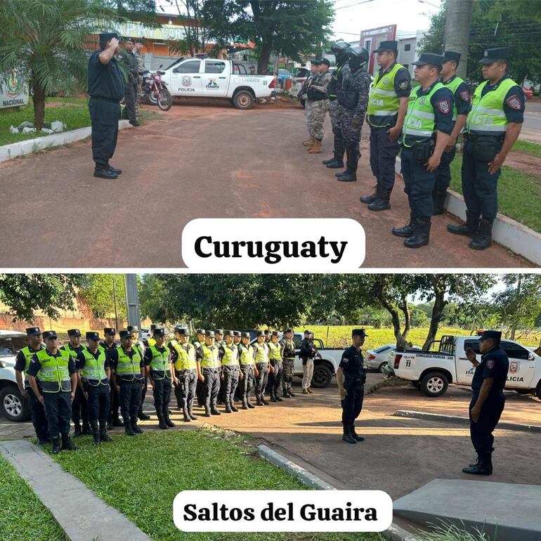 En Curuguaty y Saltos del Guairá, en Canindeyú,  también se iniciaron los trabajos preventivos para  evitar los hechos de robos.
