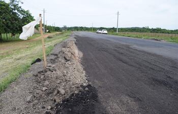 MOPC realizó apurados remiendos en la ruta PY01.