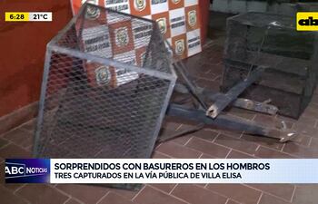 Video: Sorprendidos con basureros en los hombros