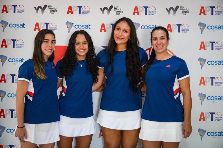 Lara Escauriza, Leyla Brítez, Paulina Franco y Tamara Doldán, para la Billie Jean King Cup.