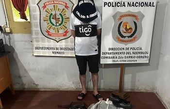 Agentes de la Policía Nacional procedieron a la aprehensión de Ricardo Javier Rivarola Galeano (32), sospechoso del hurto registrado en un local comercial del centro de Pilar en horas de la tarde de ayer.