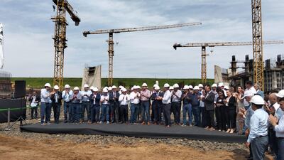 Yacyretá reinició los trabajos civiles de Aña Cuá el pasado 13 de noviembre, acto que convocó a autoridades locales y nacionales.