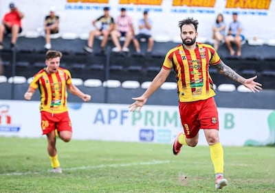 Ramiro David Bernal Caniza (25 años), goleador del Sport Colombia y del campeonato, con 19 anotaciones.