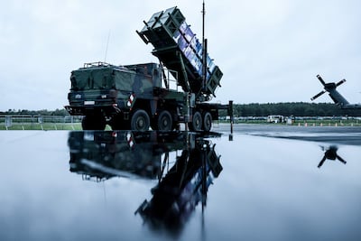 Una lanzadera de misiles Patriot.
