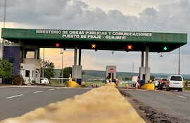 Peaje Guajaivi sobre la ruta PY03, administrado por el MOPC.