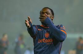 Marcus Thuram celebra su gol, que sentenció el triunfo para el Inter.