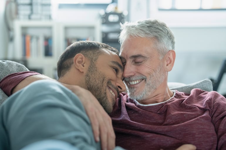 Concepto de pareja LGBT.