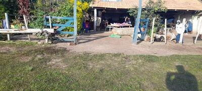 Lugar donde ocurrió el homicidio, en la localidad de Piretú Cué, distrito de Tacuaras.