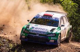 Augusto Bestard, navegado por José Luis Díaz al mando del Volkswagen Polo GTI R5, tuvo una gran regularidad hasta aquí en el torneo sudamericano.