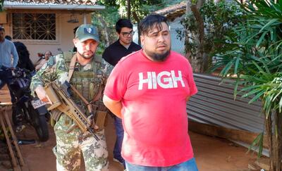 Sergio Denis Ortiz Ríos, al momento de su detención en Luque en 2022. Actualmente está en juicio.