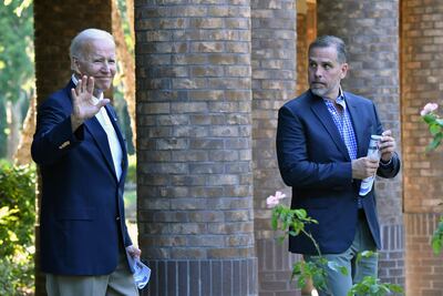 El presidente de EEUU Joe Biden y su hijo Hunter Biden.