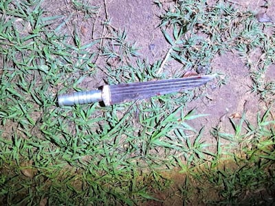 El arma utilizada para cometer el doble crimen en Bella Vista Norte, fue incautada por los agentes policiales de la zona.