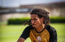 Williams Riveros, durante la pretemporada del equipo de Universitario.
