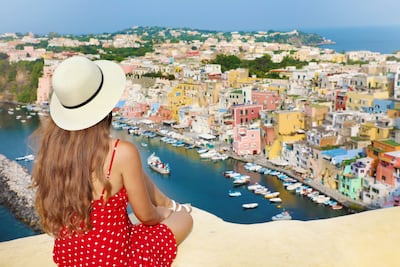 Marina di Corricella, Isla de Procida, Nápoles, Italia.