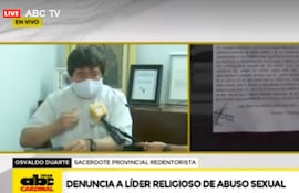 Captura de pantalla de la entrevista a Osvaldo Duarte, sacerdote provincial redentorista.