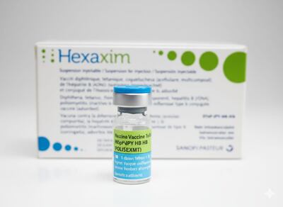 Vacuna hexavalente acelular o triple viral (SPR), contra el sarampión.